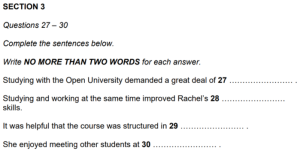 آیلتس تکمیل جمله